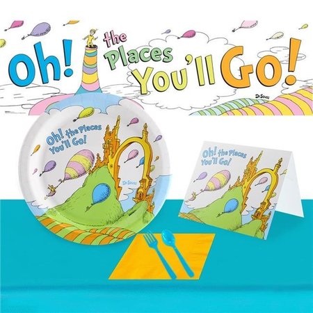 BIRTHDAY EXPRESS Birthday Express 263501 Dr. Seuss Oh The Places Youll Go Ultimate Experience Party; Multicolor - Pack of 48 263501